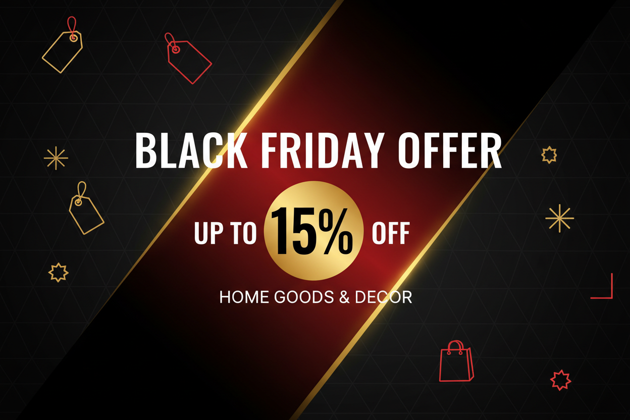 Black Friday offer, up to 15%